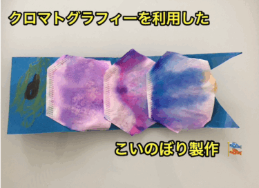 実験遊び要素を用いた５月のこいのぼり製作遊び。「想像力」「創造力」「発想力」を高めるに遊びになりますよ♪