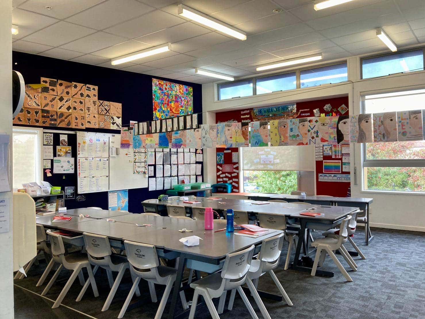 ニュージーランドの現地校の実際の教室の様子